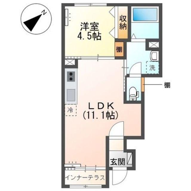 日野市日野アパー工事(1LDK/1階)の間取り写真