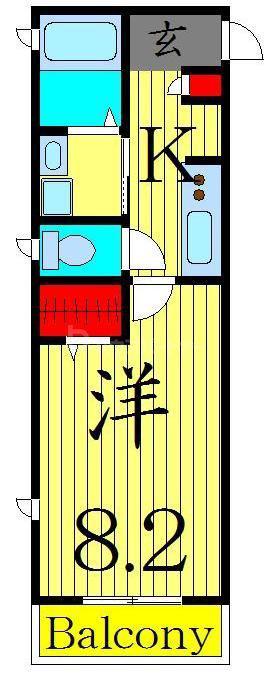 プレステージ綾瀬(1K/3階)の間取り写真