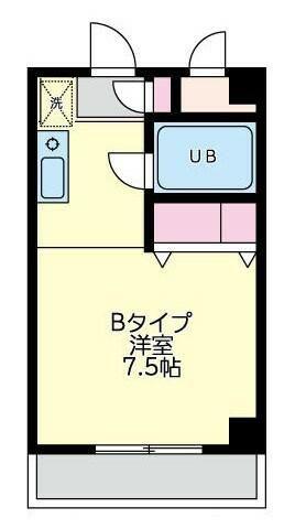 フェニックスヒルズ(ワンルーム/1階)の間取り写真