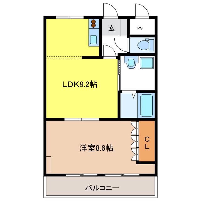 水夢 H&Y(1LDK/1階)の間取り写真