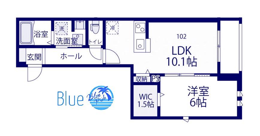 コメット日吉II(1LDK/1階)の間取り写真