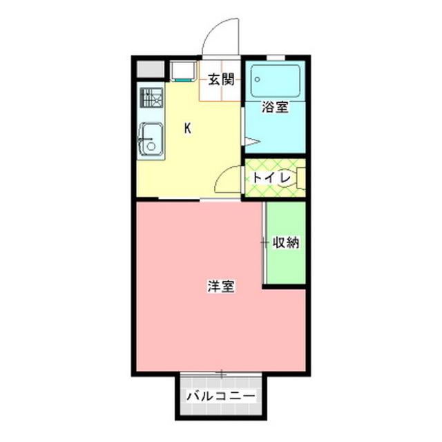 久保田ハイツ(1K/3階)の間取り写真