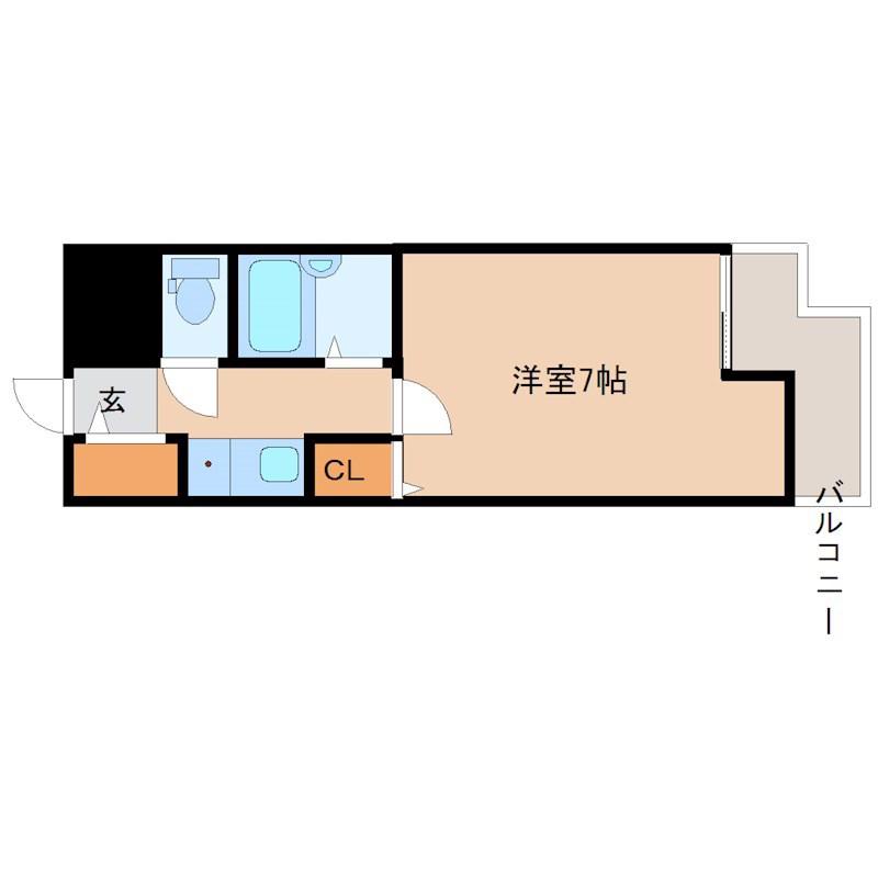 メゾン大和5号館(1K/2階)の間取り写真