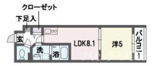 プレジール南山荘(1LDK/3階)の間取り写真