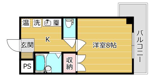 さつきハイム(1K/7階)の間取り写真
