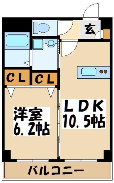 ヒルズY・K(1LDK/3階)の間取り写真
