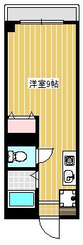 メープル吉岡(ワンルーム/1階)の間取り写真