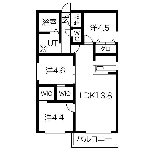 ベルツリーRJ(3LDK/2階)の間取り写真