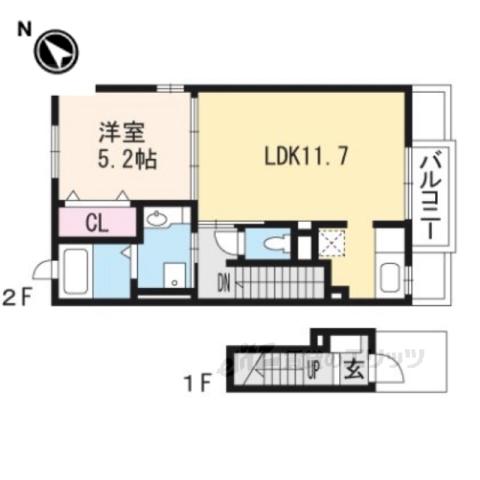 ロジュマン ミユキⅡ(1LDK/2階)の間取り写真