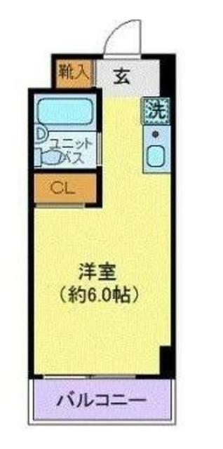 スカイコート鷺沼(1K/3階)の間取り写真