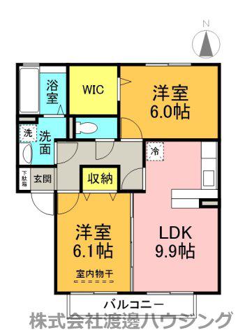 プリマベーラ(2LDK/2階)の間取り写真