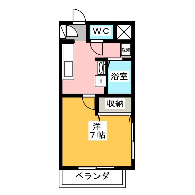 エルピス フタゴ(1K/2階)の間取り写真