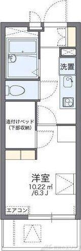 レオパレスビスタリー清(1K/1階)の間取り写真