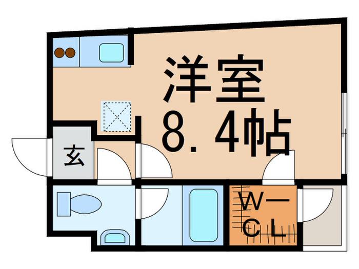 FONTE SALA AMPIO(ワンルーム/2階)の間取り写真
