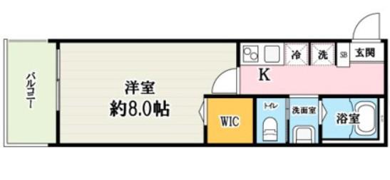キャメルみずほ台4(1K/2階)の間取り写真