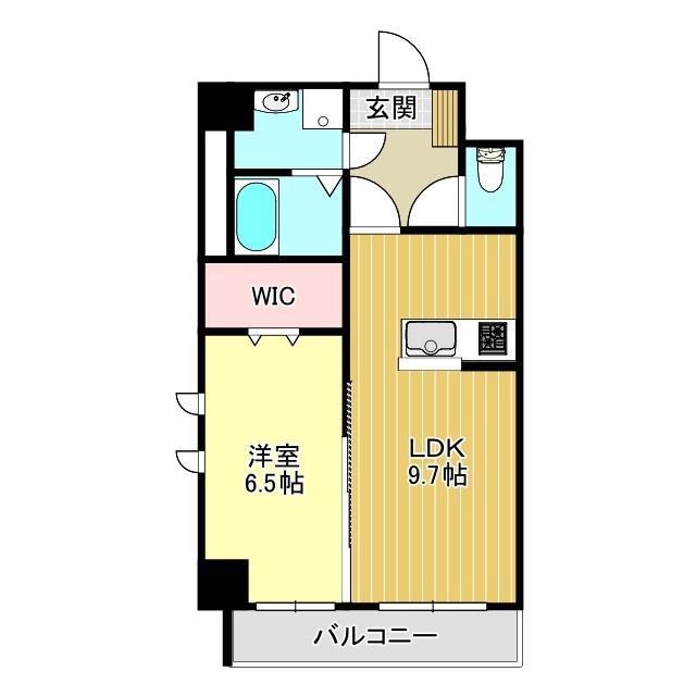 ヴィガラス吉原(1LDK/7階)の間取り写真