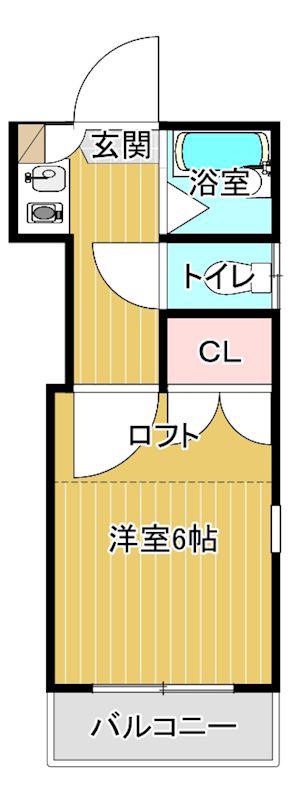 ピスカートル・K(1K/2階)の間取り写真