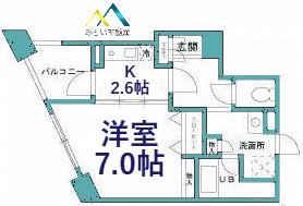 メゾン椿(1K/3階)の間取り写真