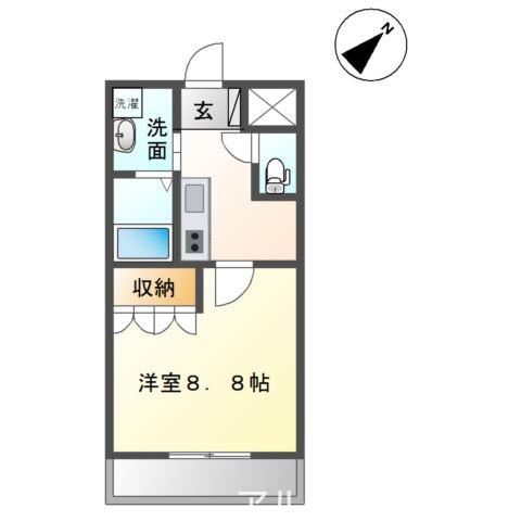 シャトーグレイス(1K/1階)の間取り写真