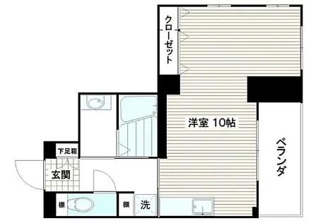 フォルク板橋(ワンルーム/4階)の間取り写真