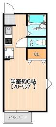 ヴィラミタ(1K/1階)の間取り写真