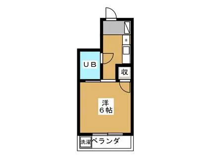 フレクション静岡駒形(1K/2階)の間取り写真