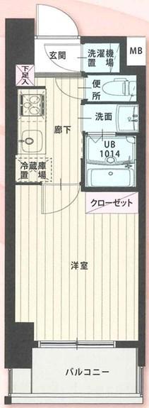 マークアベニュータワー久留米NO.99(1K/12階)の間取り写真