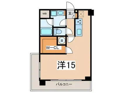 シェリーヒルズ横浜(ワンルーム/6階)の間取り写真