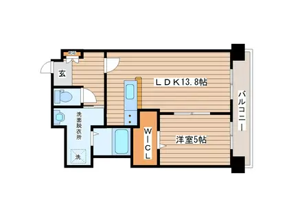 KANON SENDAI(1LDK/4階)の間取り写真