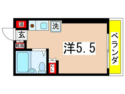 西国立ロイヤル橋本(ワンルーム/2階)の間取り写真