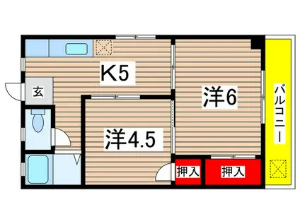 シティ長栄(2K/3階)の間取り写真