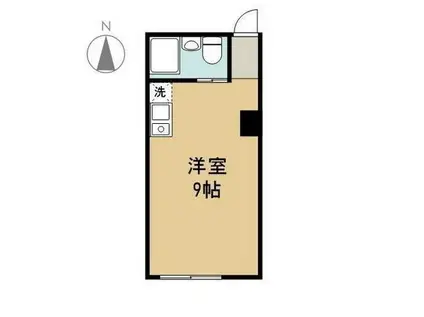 サンハイツ二子(ワンルーム/1階)の間取り写真