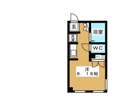 エミュウビル西千葉(ワンルーム/4階)の間取り写真