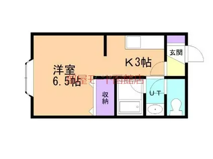 アカデミー36(1K/1階)の間取り写真