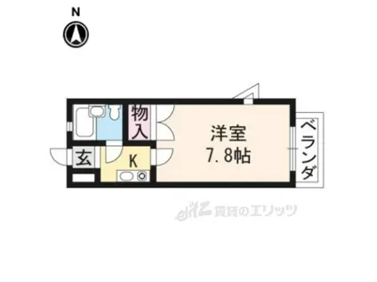 TWIN1(1K/2階)の間取り写真