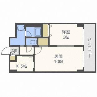 FITビル(1LDK/2階)の間取り写真