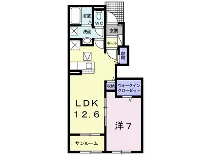 メゾン・エトワールVII(1LDK/1階)の間取り写真