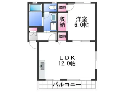 メゾン・ド・いづみ(1LDK/1階)の間取り写真