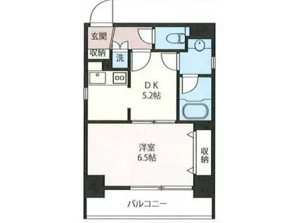 エスティメゾン神田(1DK/10階)の間取り写真