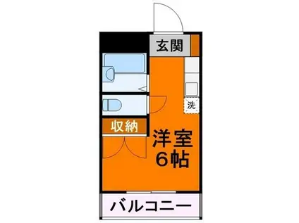 コスモ国立(1K/1階)の間取り写真