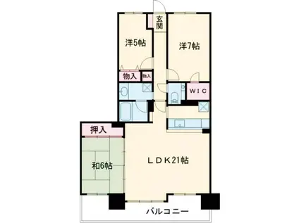 エスリード高田市駅南(3LDK/2階)の間取り写真