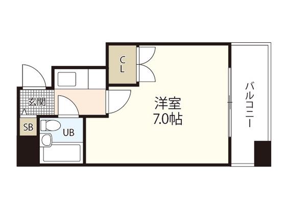 川崎第2ビル(1K/7階)の間取り写真