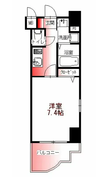 グリフィン横浜・馬車道駅前 4階階 間取り