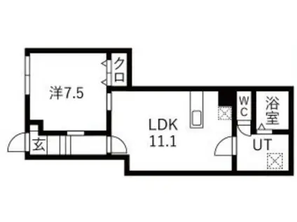 アイリス渋谷(1LDK/B1階)の間取り写真