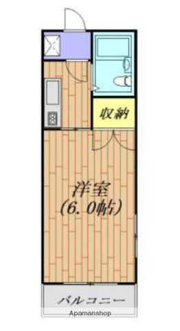 K&Mブルーハイツ(1K/1階)の間取り写真