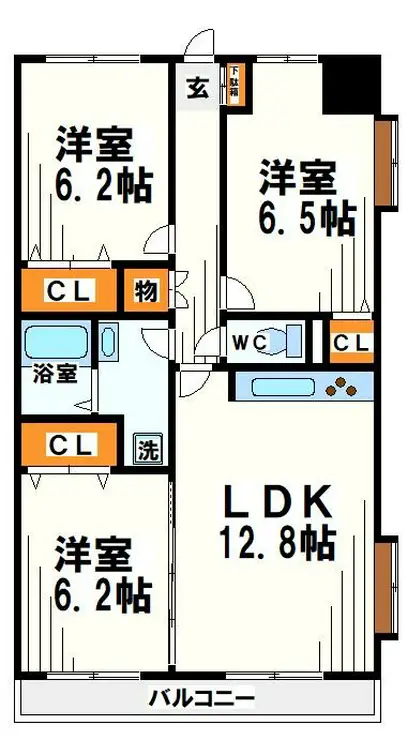 ミラフローレス 2階階 間取り