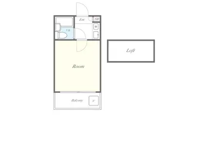ハイム仲町(1K/1階)の間取り写真