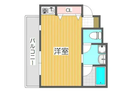アロッジオ上筒井(ワンルーム/2階)の間取り写真