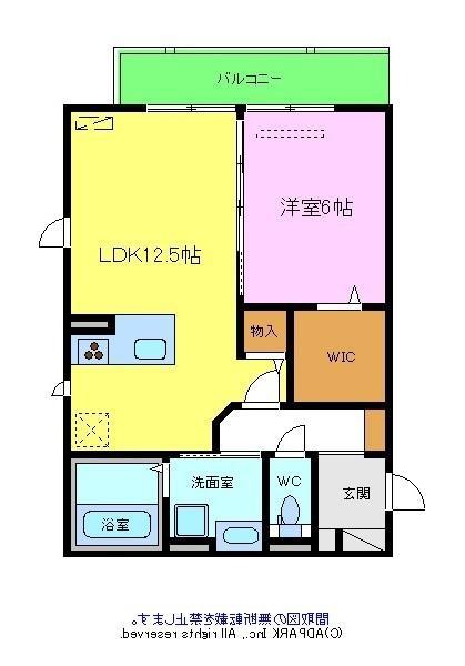 サウスメゾンジャスミン(1LDK/3階)の間取り写真