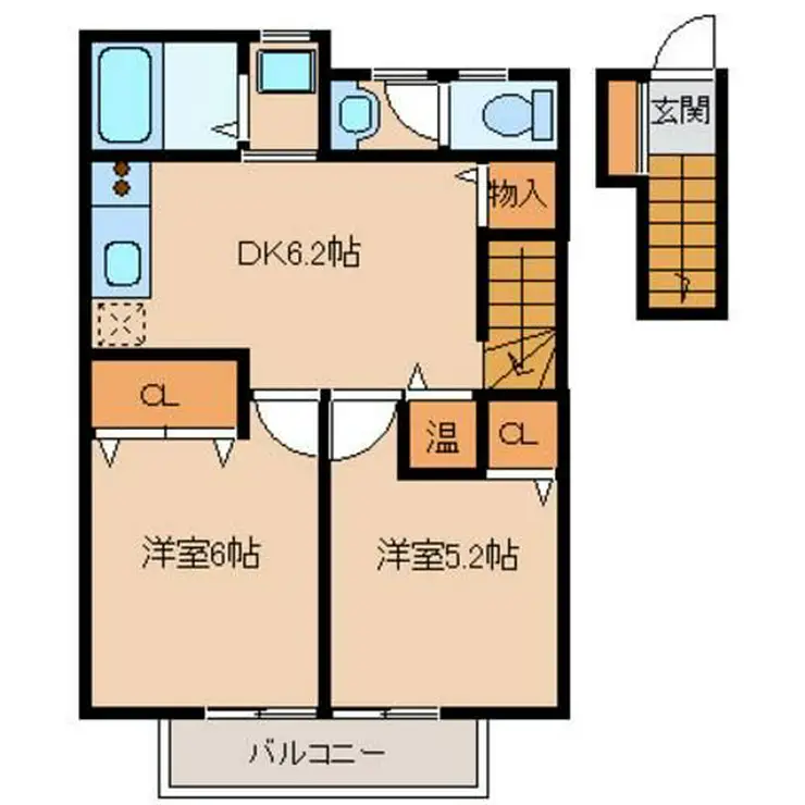 パインコート小平A 2階階 間取り
